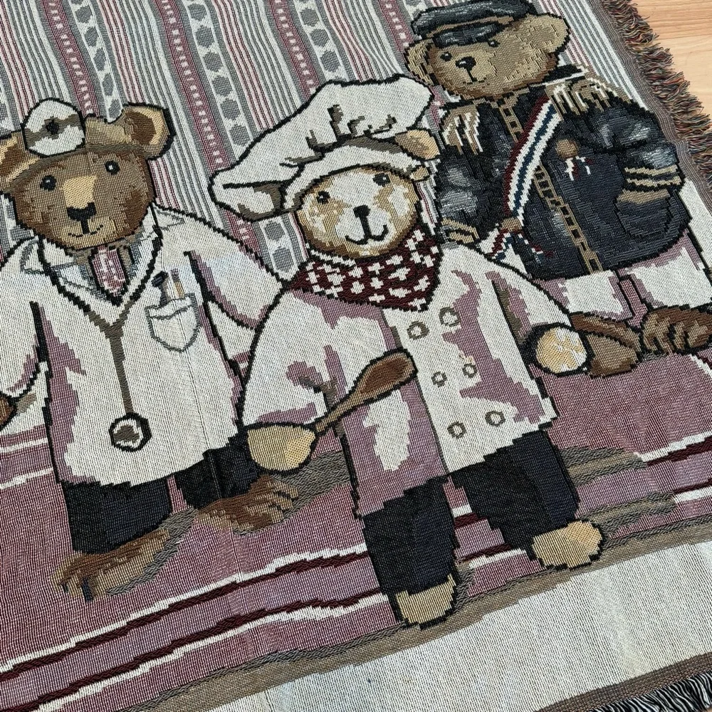 Riverdale Tapestry Throw Blanket Professional Bears